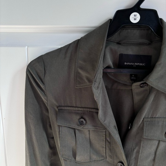 Banana republic olive/khaki green military utility jacket - Picture 4 of 9